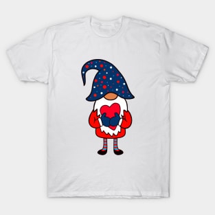 VALENTINE Gnome Romantic Red Heart T-Shirt